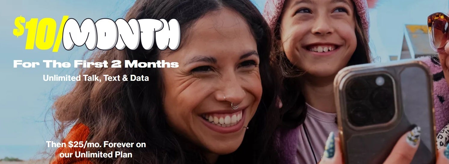 Pay only $10 per month during the first two months of Boost's $25/Month Forever plan. | Image credit-Boost Mobile - Boost Mobile's deal reduces first two months of unlimited service to $10 per month