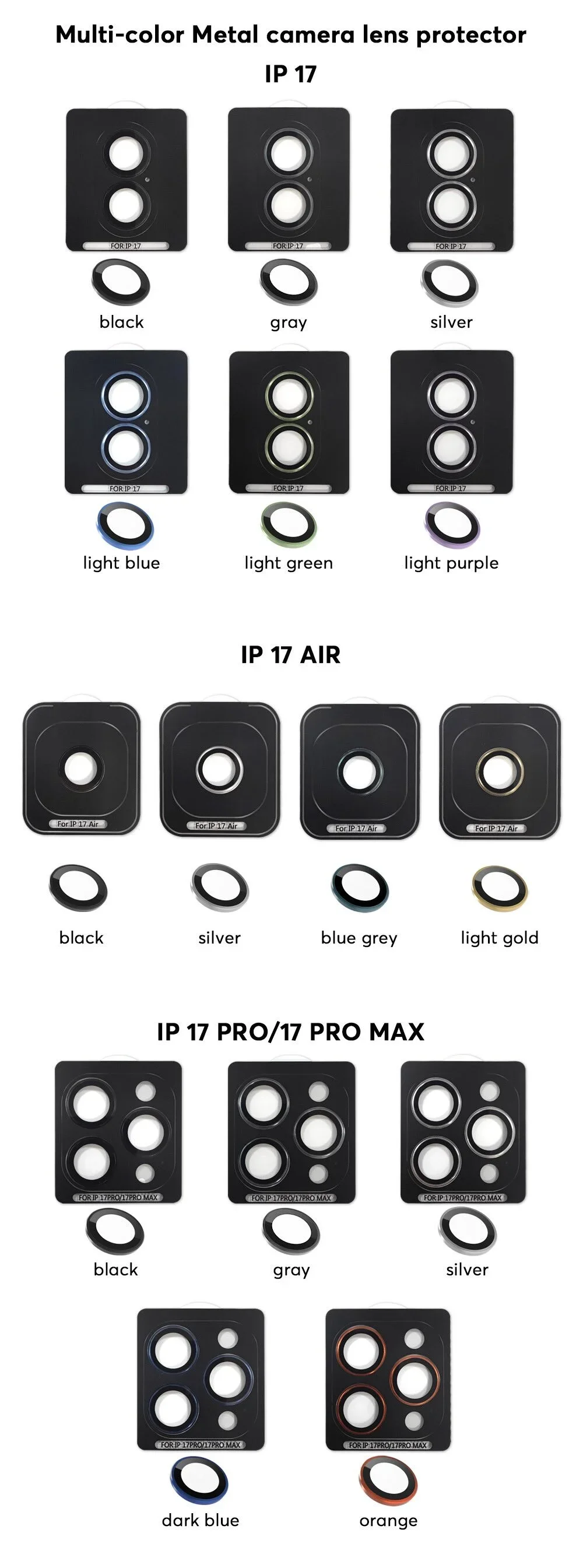 Lens protectors leak, showcasing the potential iPhone 17 colors. | Image credit – Sonny Dickson&amp;nbsp - iPhone 17 colors: All the expected shades