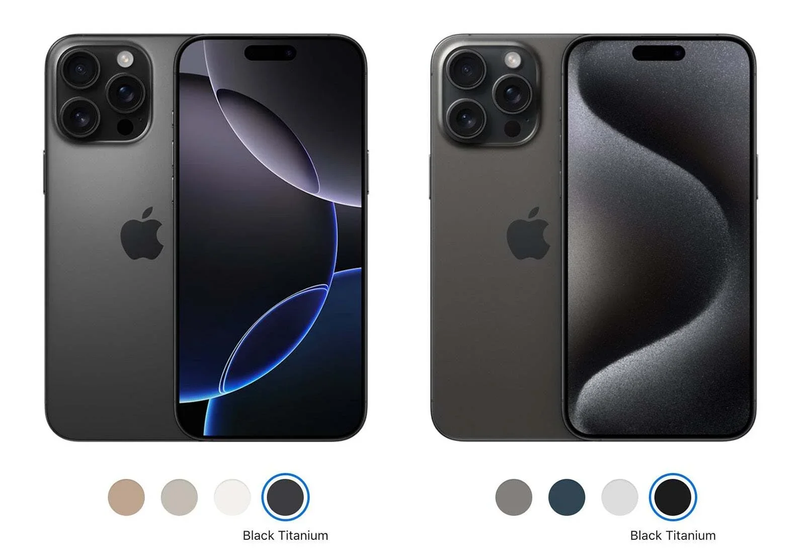 iPhone 16 Pro and iPhone 15 Pro in Black Titanium for reference. | Image Credit - Apple - iPhone 17 colors: All the expected shades