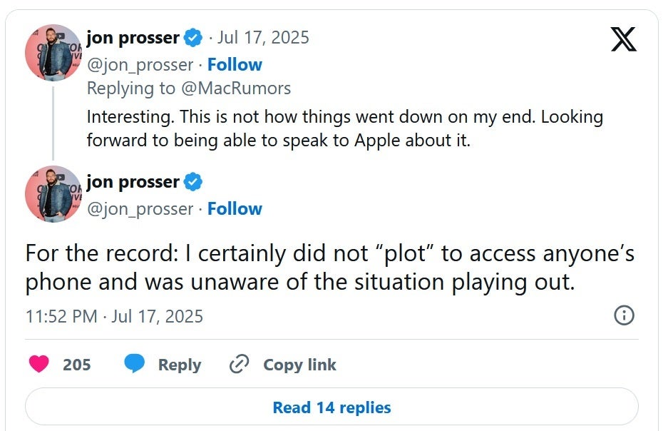 Apple sues Jon Prosser for allegedly breaking into a developmental iPhone to steal trade secrets