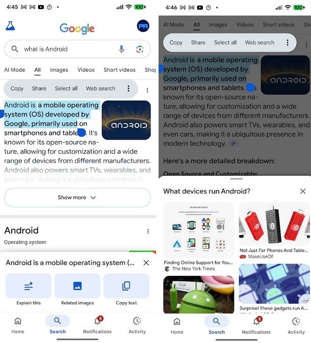 Google adds three buttons to AI Overview.
