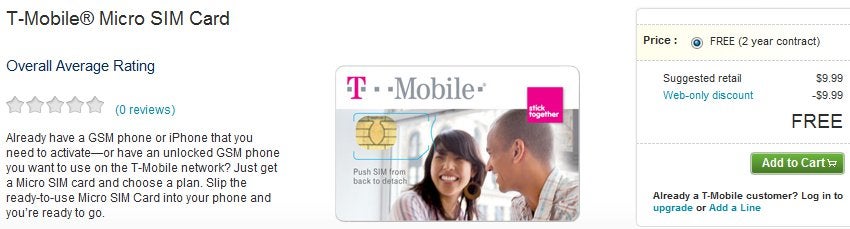 T-Mobile begins selling microSIM cards for $9.99 - targets the iPhone 4 &amp; iPad