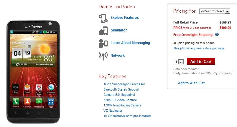 LG Revolution becomes Verizon&#039;s most affordable 4G LTE smartphone; priced at $199.99