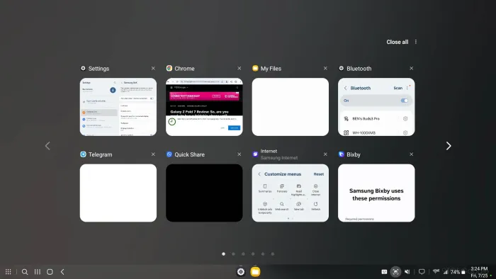 Samsung DeX differences between One UI 7 and One UI 8