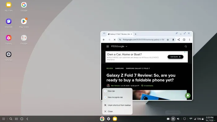 Samsung DeX differences between One UI 7 and One UI 8