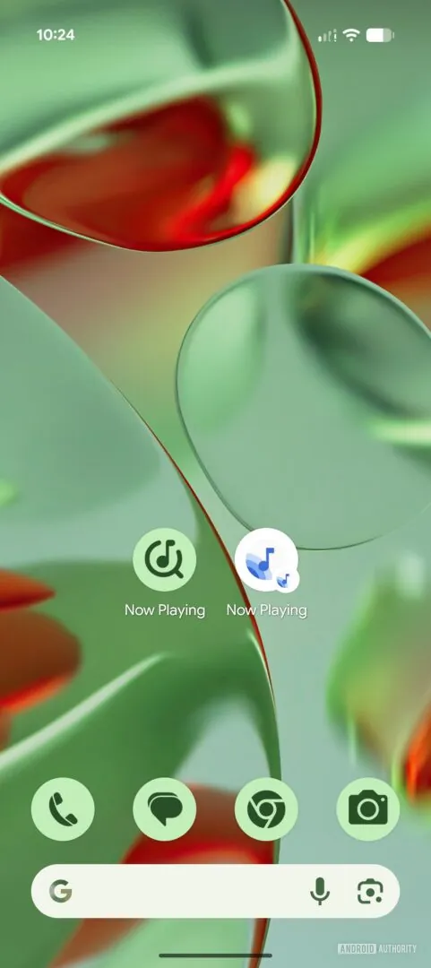 Screenshots of Now Playing on Pixel phones