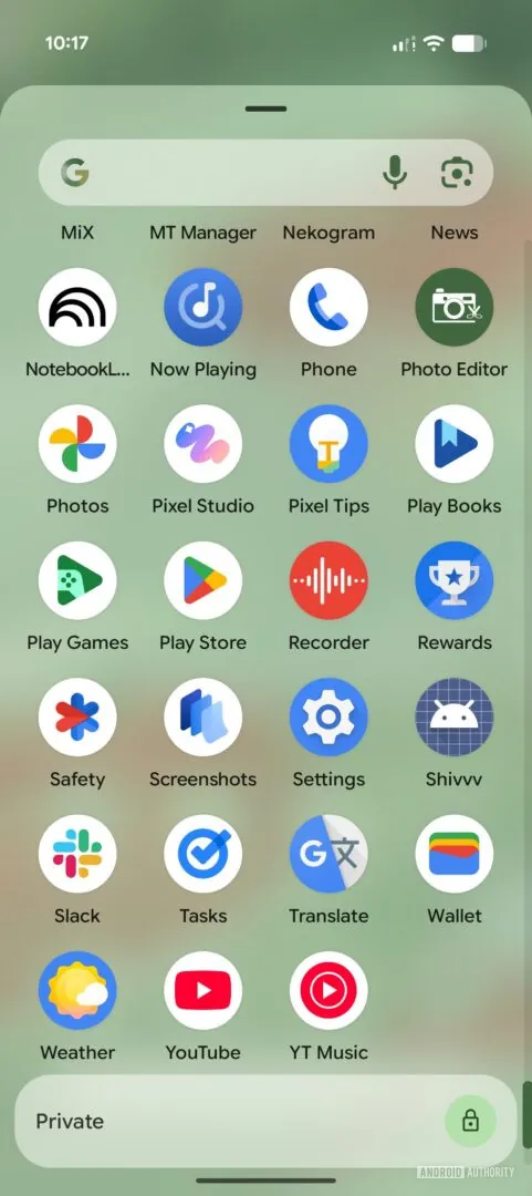 Screenshots of Now Playing on Pixel phones