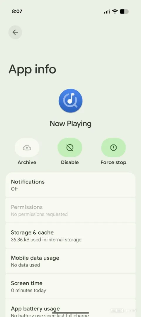Screenshots of Now Playing on Pixel phones