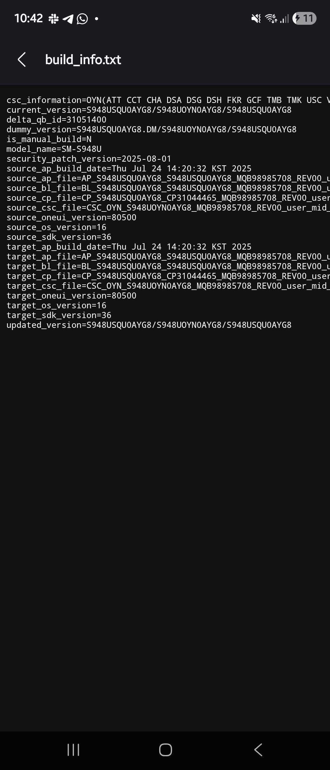 Proof that Galaxy S26 Ultra may come with One UI 8.5. | Image Credit - SamMobile - One UI 8.5 quietly confirmed for Galaxy S26 Ultra