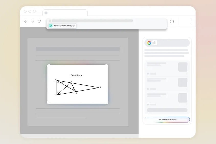 Screenshot of Google Lens in Chrome browser