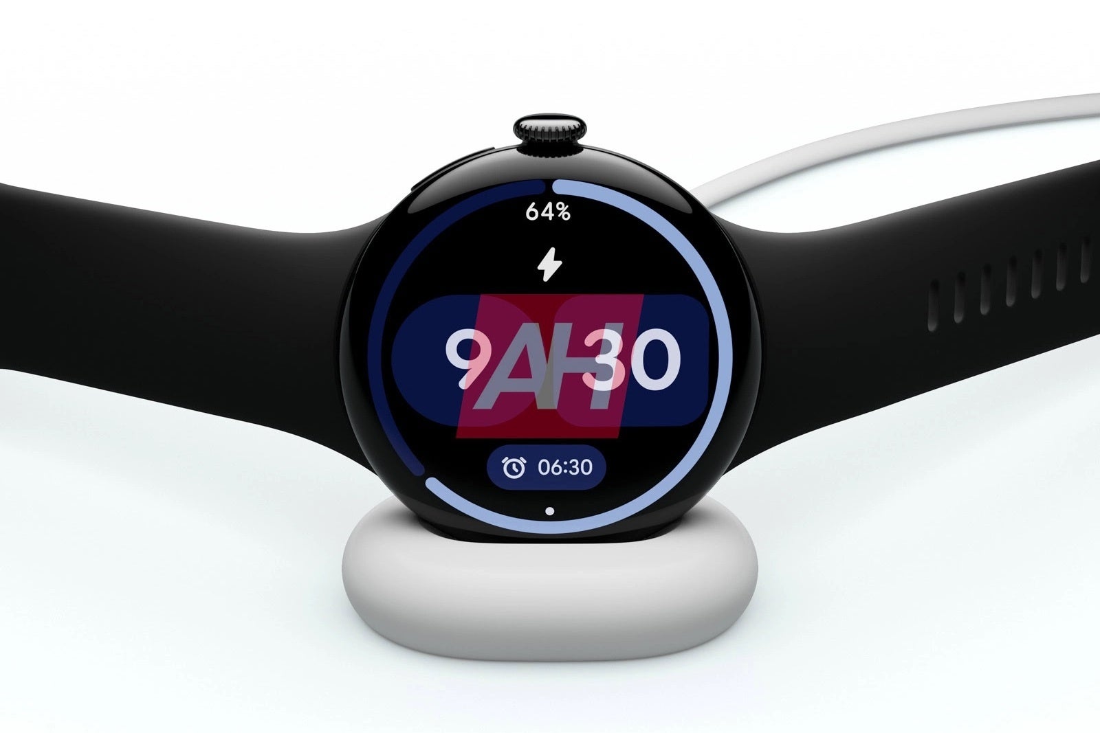 The new Pixel Watch charging system. | Image credit — Android Headlines - Google Pixel Watch 4 pricing leak suggests the LTE model is where the value will be