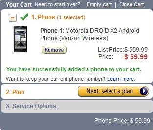 Dual-core trotting Motorola DROID X2 is now priced sensibly at $59.99 through Amazon