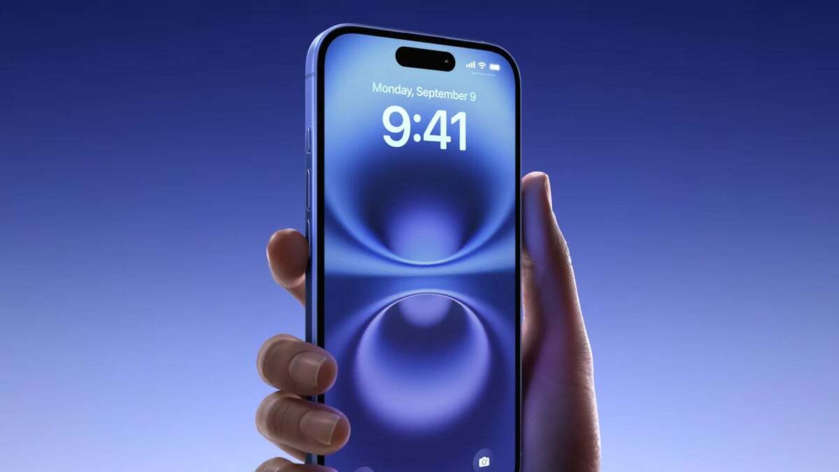 The iPhone 16. | Image Credit - Apple - Future iPhones could get a brightness and battery boost with new OLED tech