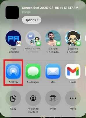 New Share Sheet for iOS 26 developer beta 5.