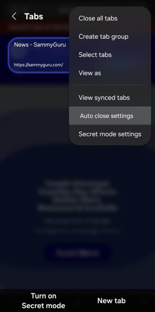 Samsung’s browser adds AI option to keep your tabs under control
