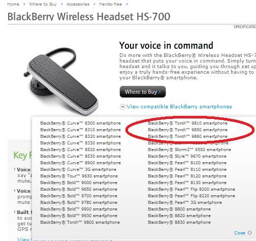 Has RIM let the cat out of the bag about three new versions of the BlackBerry Torch? - BlackBerry.com accidentally confirms new BlackBerry Torch models 9810, 9850 and 9860