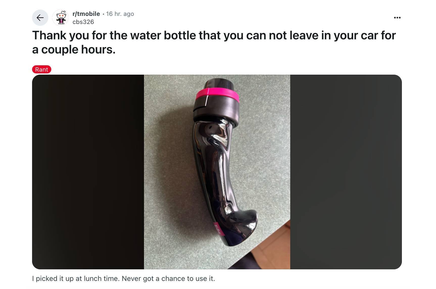 T-Mobile Tuesdays bottle melt