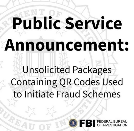 The Pittsburgh field office of the FBI is sending out the warning about brushing. | Image credit-FBI - The FBI has a new warning for smartphone owners about a dangerous scam