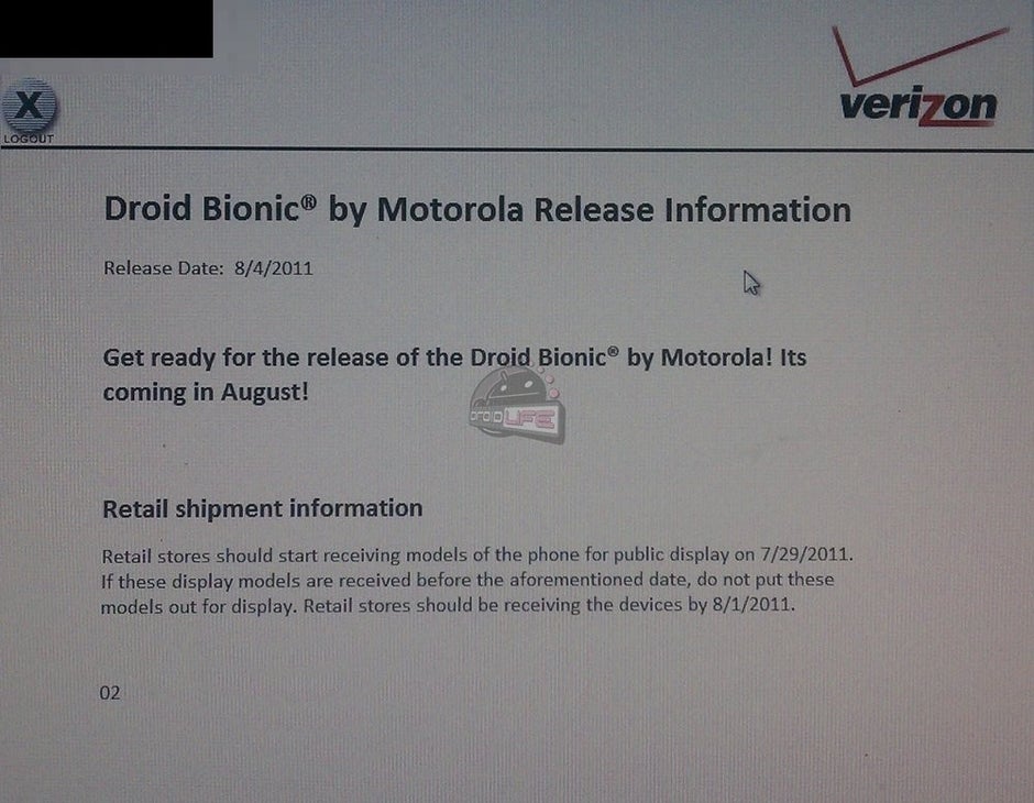 Verizon to display the Motorola Droid Bionic on July 29 and selling it on August 4