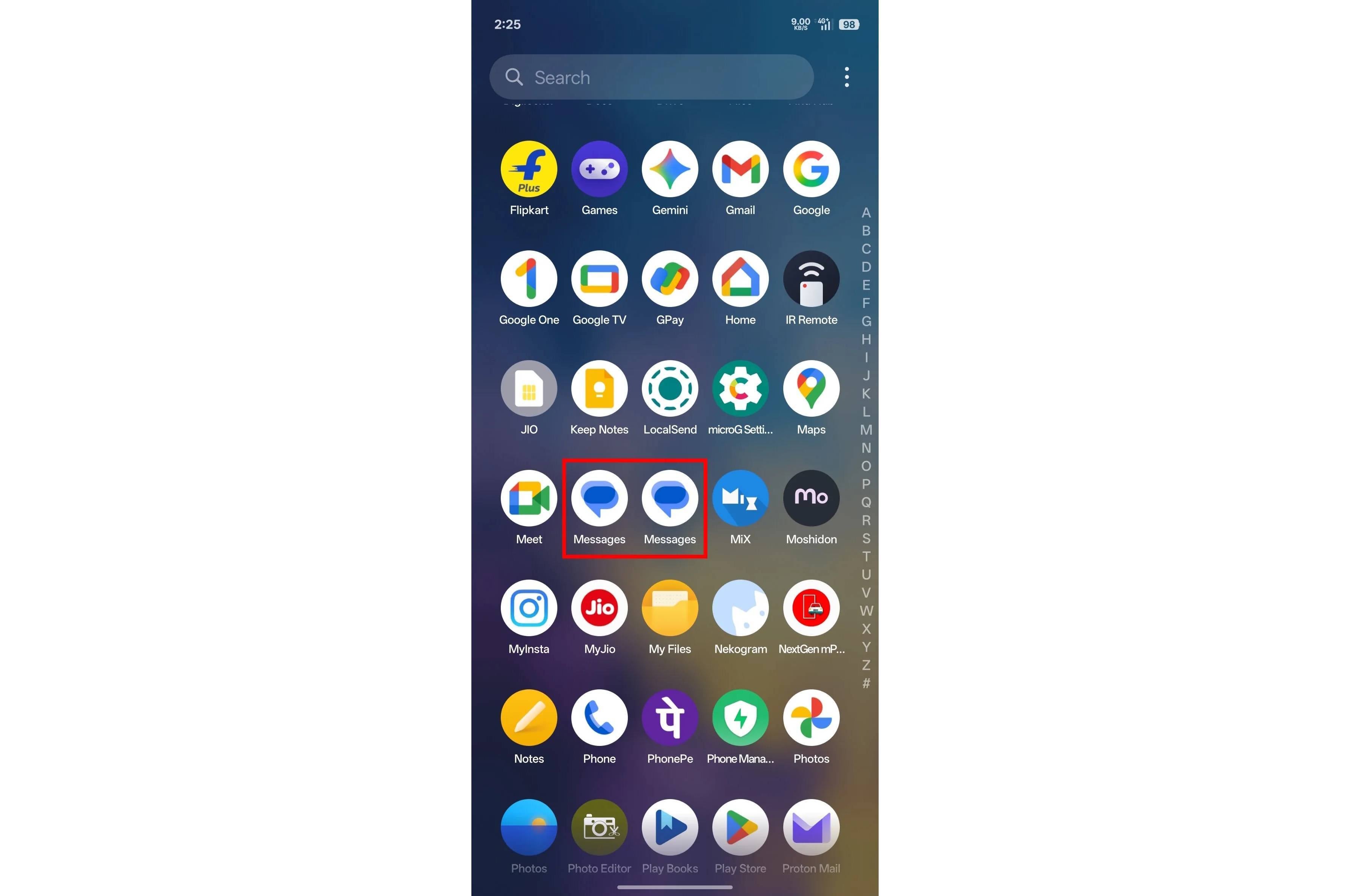 Google Messages two icons