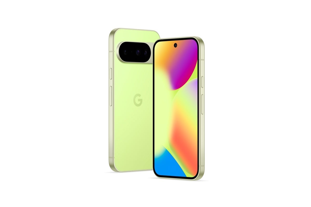 Official Google Pixel 10 image in Limoncello color