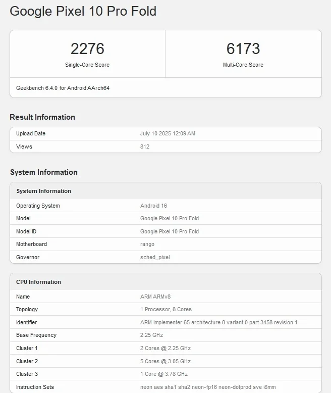 Well that&#039;s unimpressive, right? | Image by Geekbench - The Pixel 10&#039;s secret weapon against Apple and Samsung
