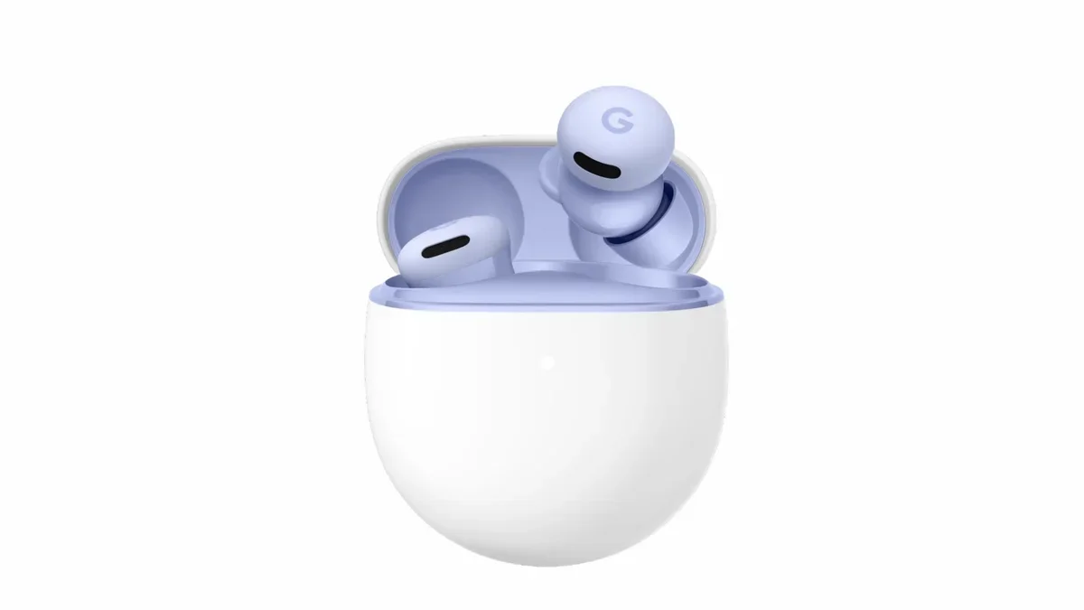 The new Pixel Buds 2A on a white background.
