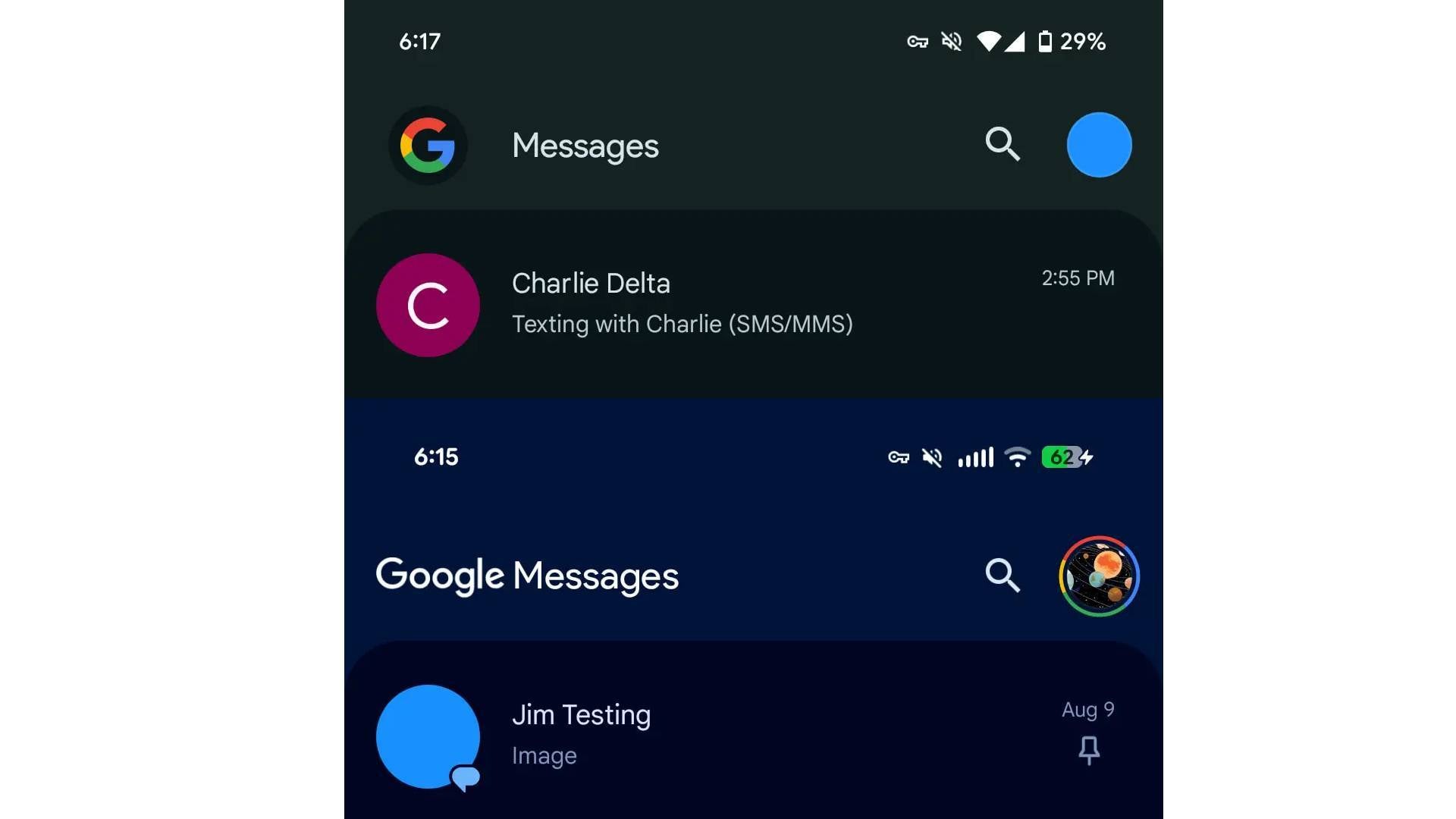 Google Messages logo rebrand
