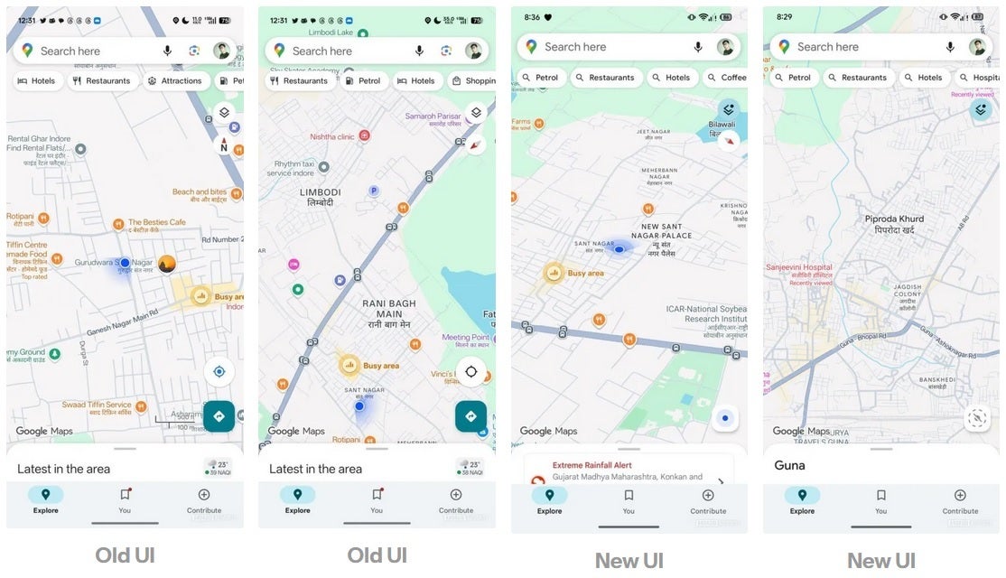More changes are seen in these Google Maps for Android screenshots. | Image credit-Android Authority - See in advance some UI changes coming to Google Maps