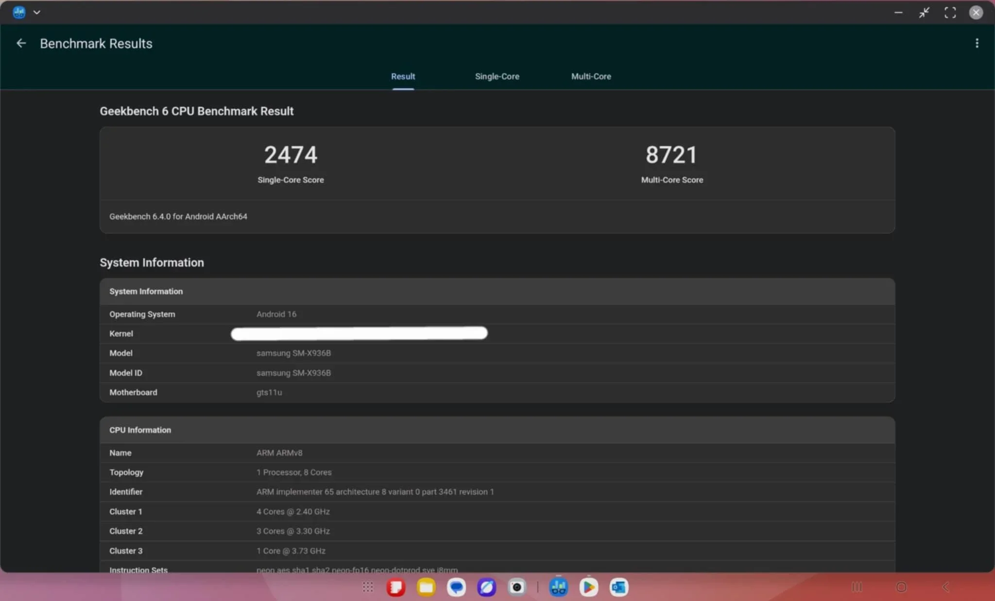 Samsung Galaxy Tab S11 Ultra potential Geekbench results | Image Source — Techmaniacs - Leaked Galaxy Tab S11 Ultra benchmarks show how much Samsung is willing to improve its hardware