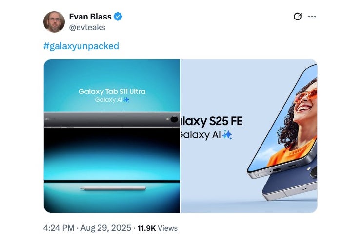 evleaks post on X
