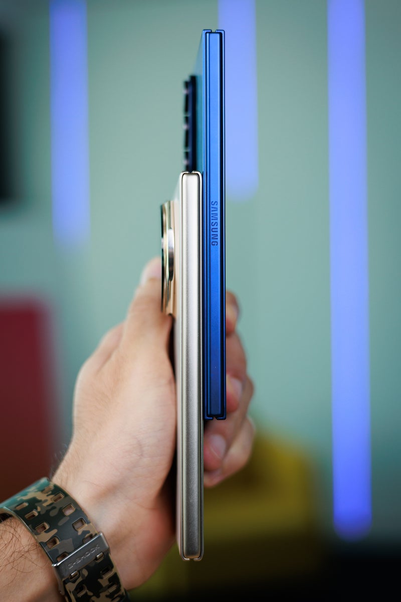 Honor Magic V5 next to Galaxy Z Fold 7