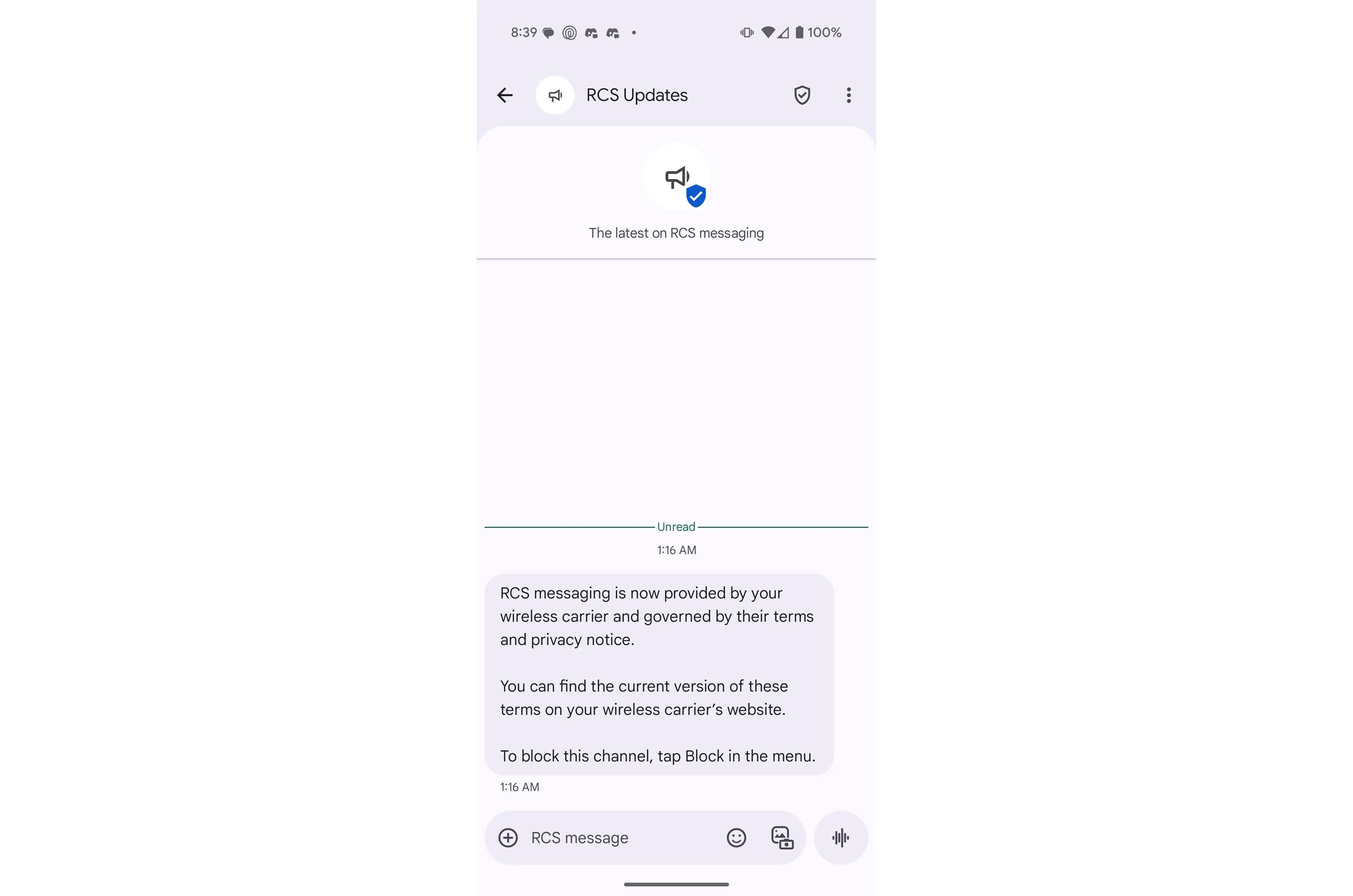 Google Messages RCS support carrier
