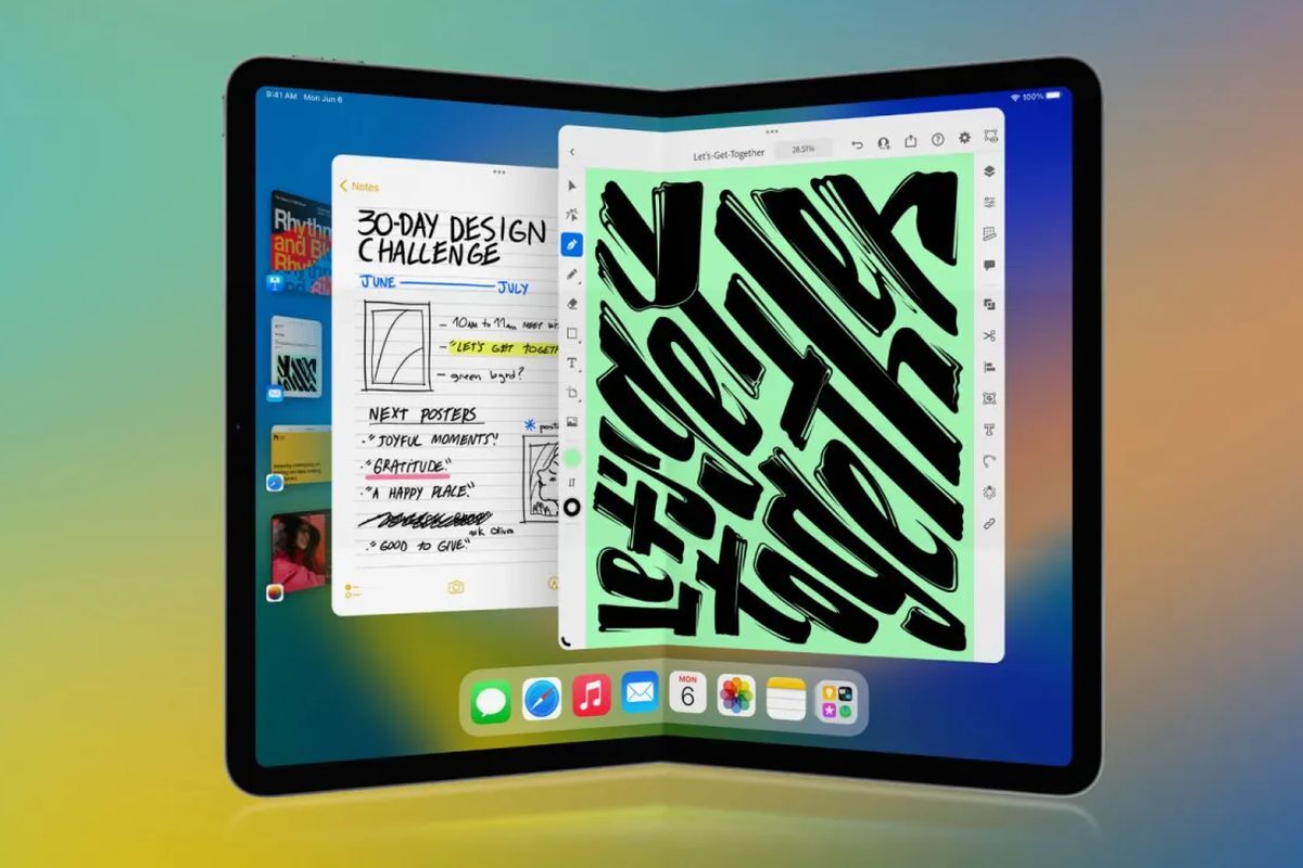 Foldable iPad mockup