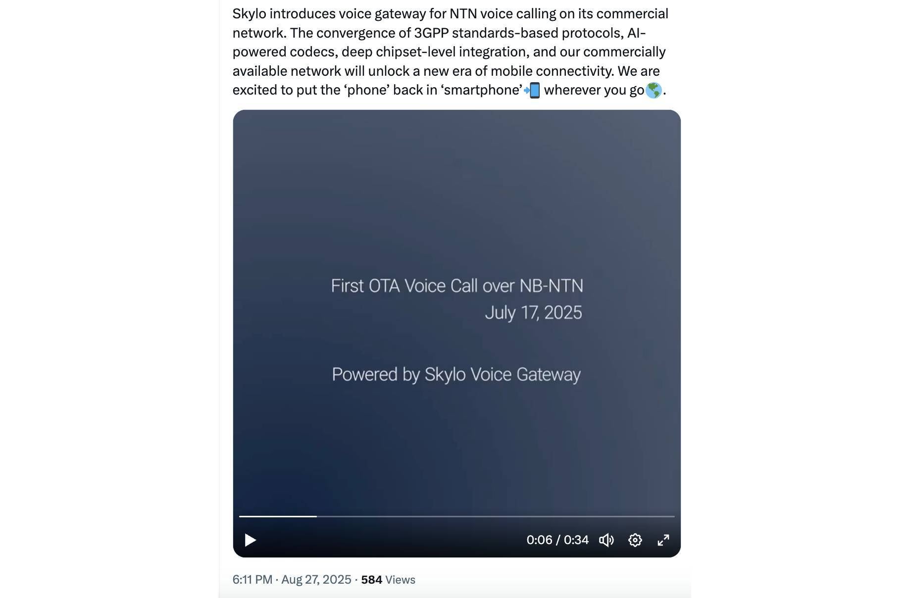 Verizon skylo voice call