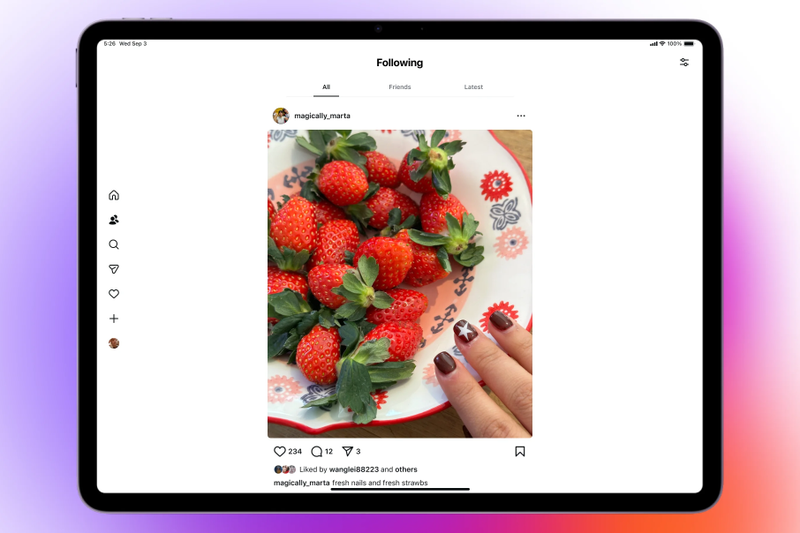 Instagram for iPad screenshots