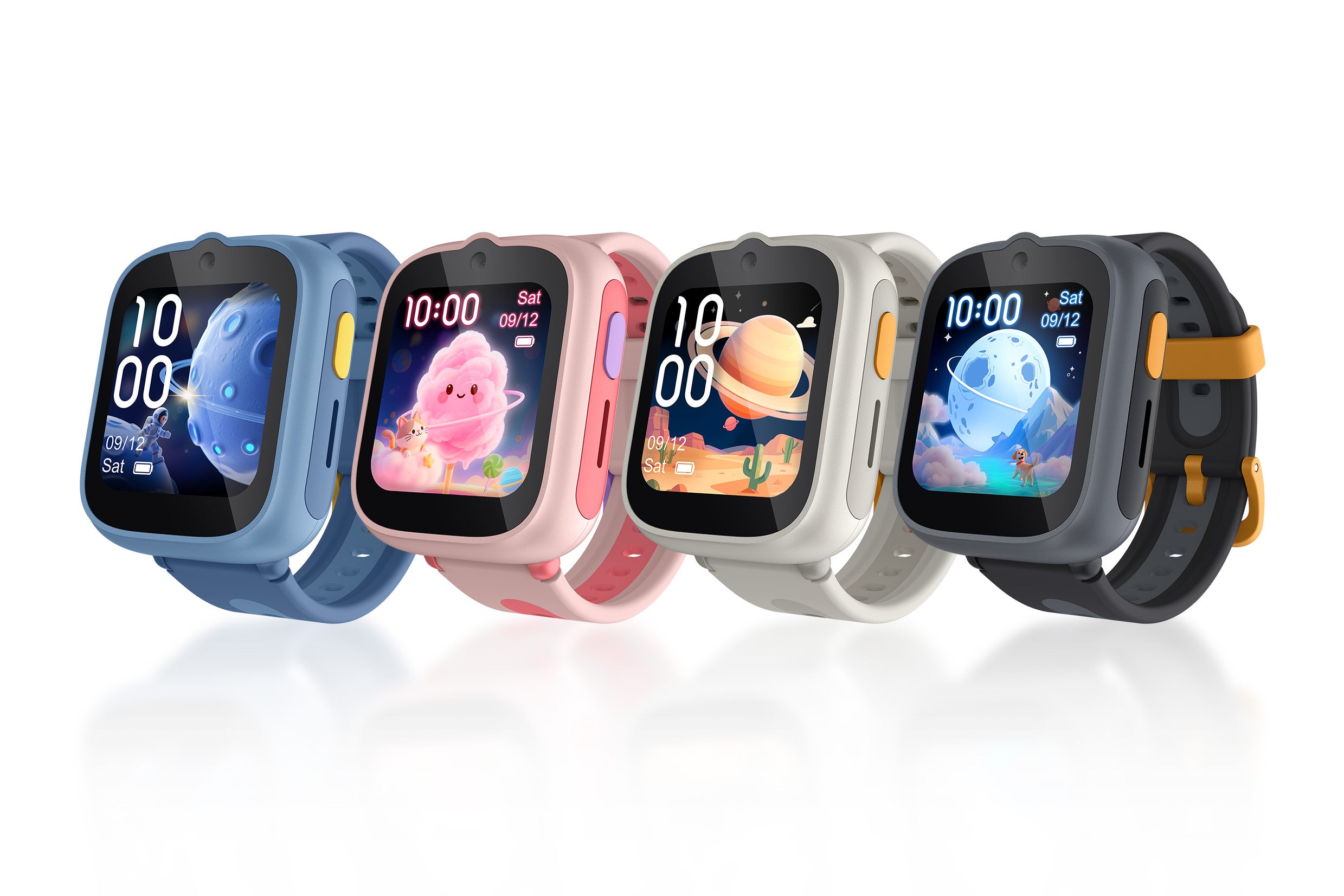 The full range of colors for the Movetime MT48. | Image credit — TCL - TCL launches the Movetime MT48 smartwatch and Nxtpaper 5G Junior smartphone for kids