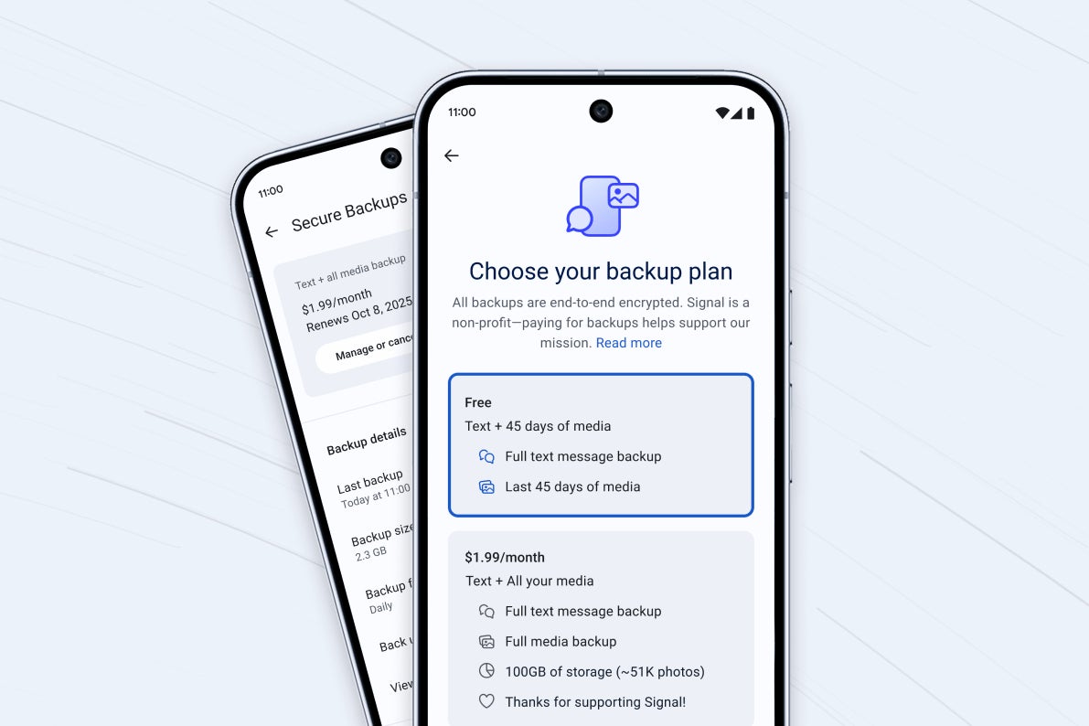 Illustration of Signal’s new backup plans