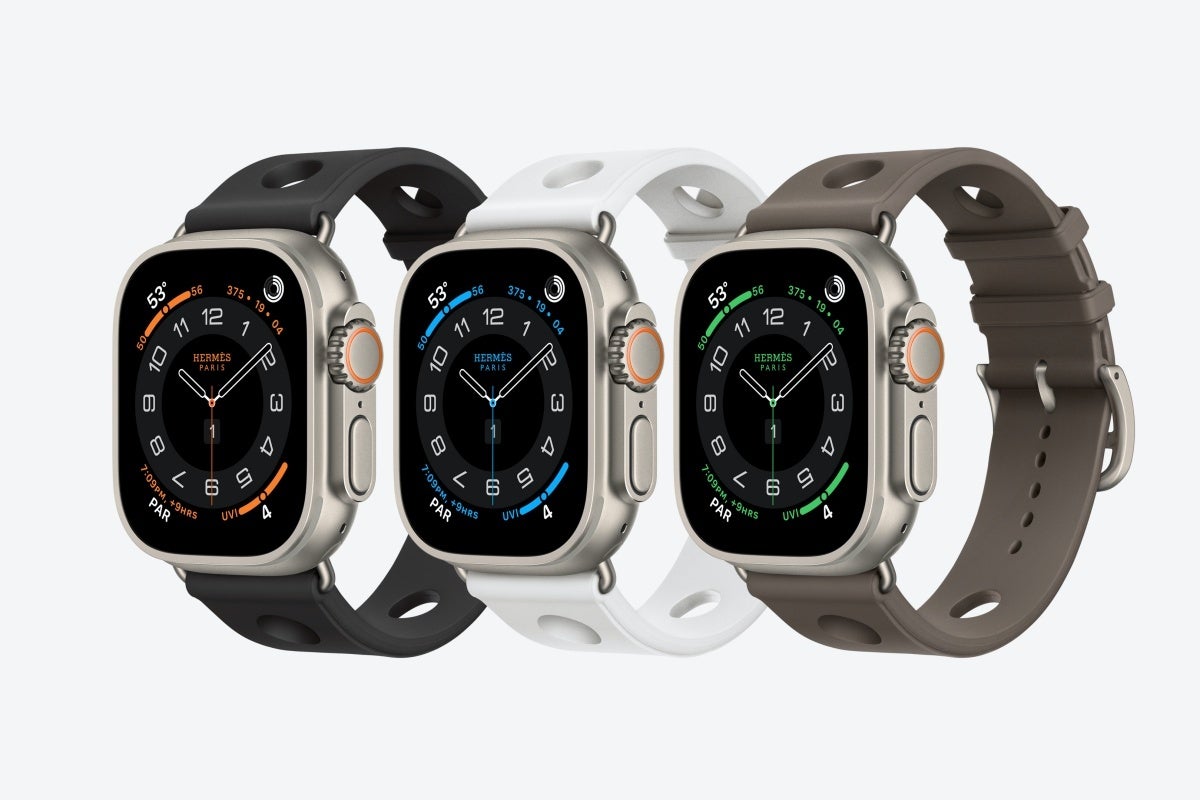 Now those are some funky new bands. | Image Credit -- Apple - The Apple Watch Ultra 3 is here at last with more screen real estate and fancy satellite tech