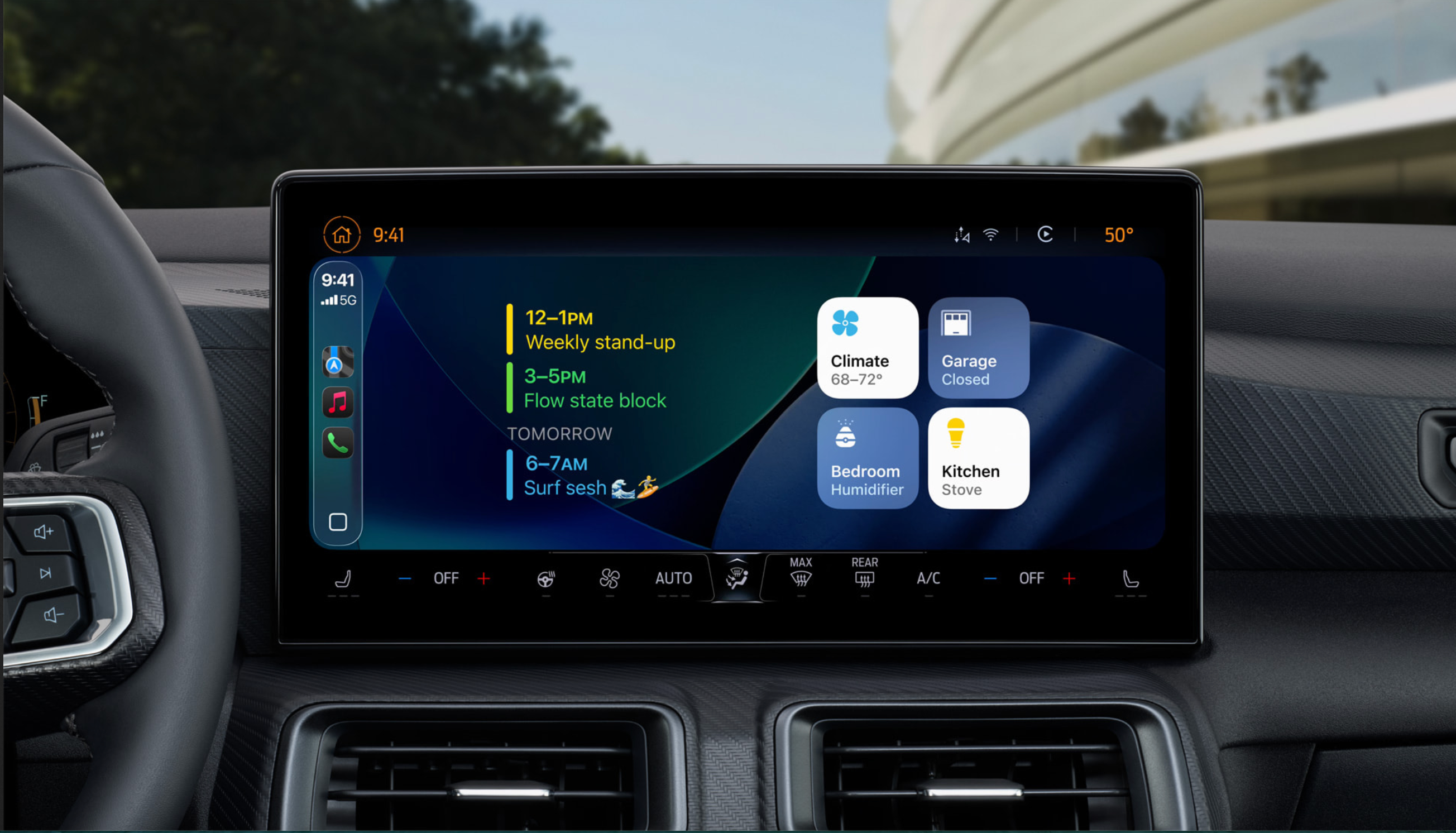 Widgets in CarPlay with iOS 26. | Image Credit - Apple - Apple&#039;s iOS 26 update makes CarPlay smarter, sleeker, and a lot more useful