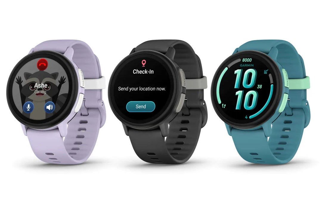 Garmin Bounce 2 watches for kids in its 3 colorways