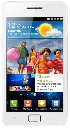 White Samsung Galaxy S II is found online selling for £492.95 ($805)