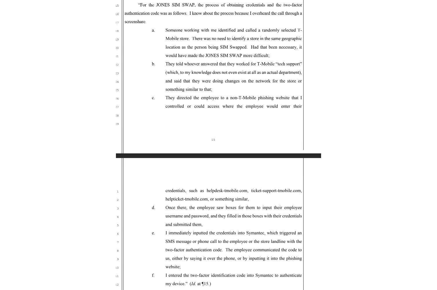The hacker described the ease with which they accessed T-Mobile&#039;s system. - A court document T-Mobile didn&#039;t want customers to see has been made public