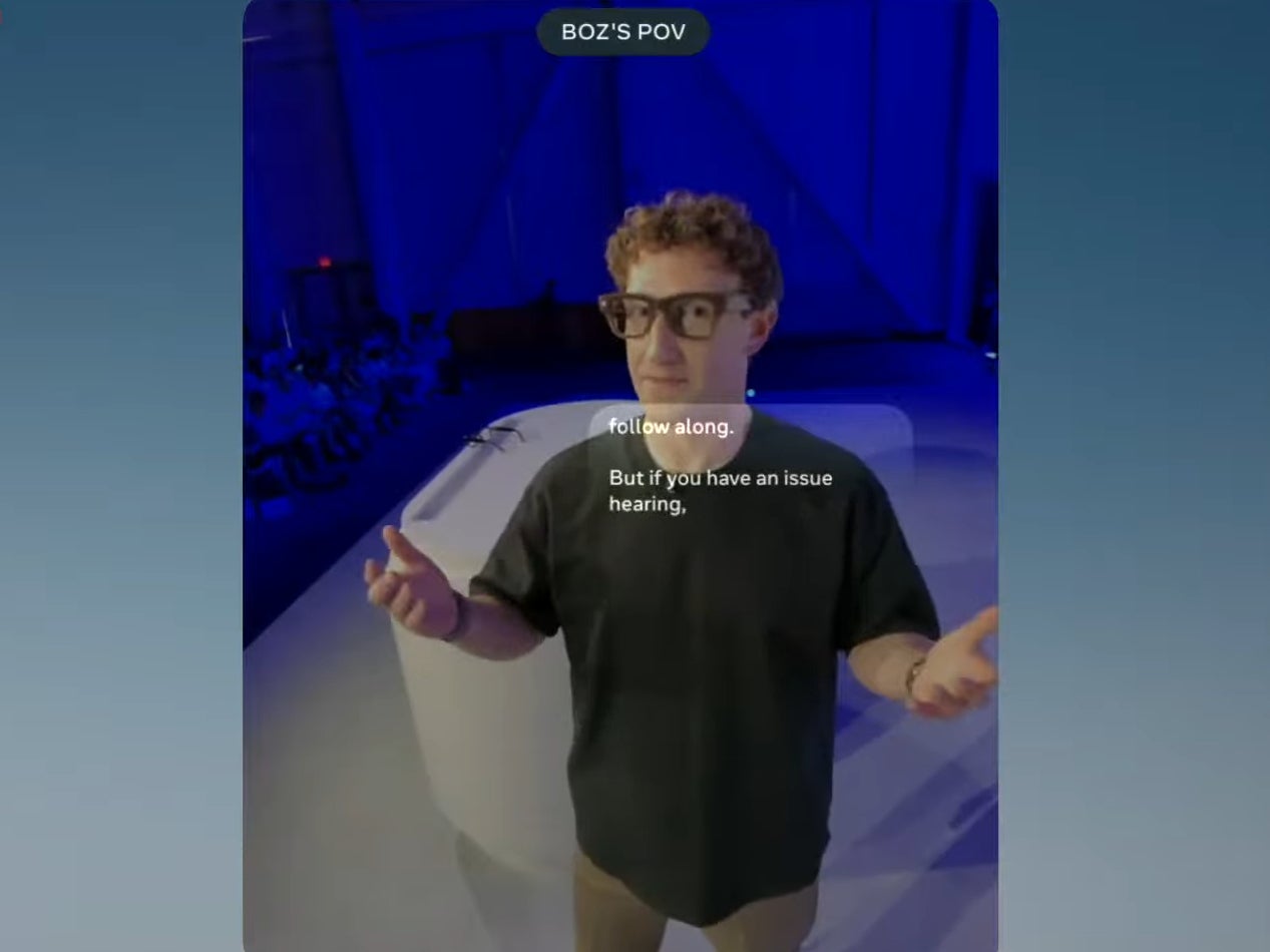 Meta Ray-Ban Display glasses showing live subtitles. | Image credit — Meta - Meta’s display smart glasses are science fiction come to life, here’s everything you should know