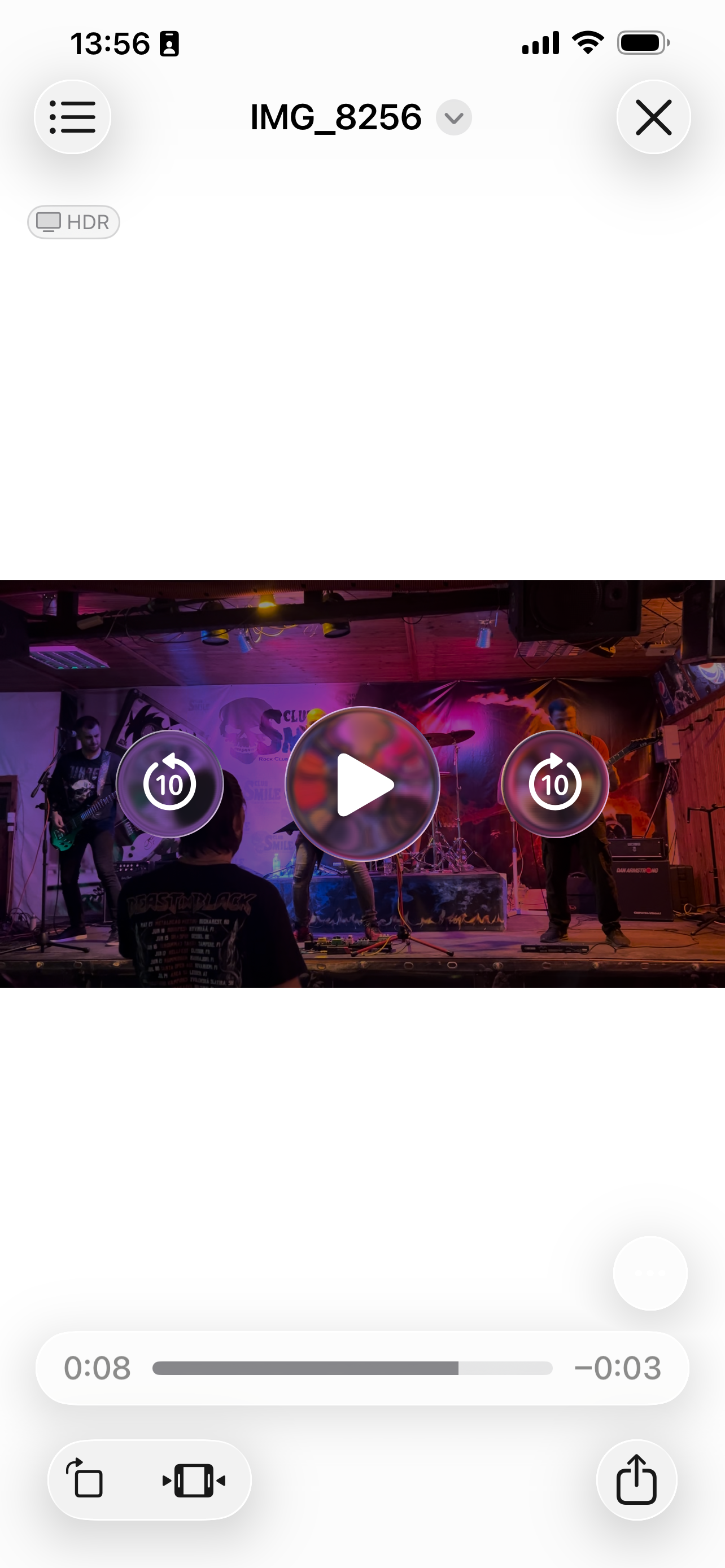 Playing a video from the Files app in the video player now features glass buttons. | Image Credit - PhoneArena - 7 iOS 26 tricks you need to try on your iPhone right now
