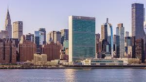 Picture of the United Nations building in New York City.