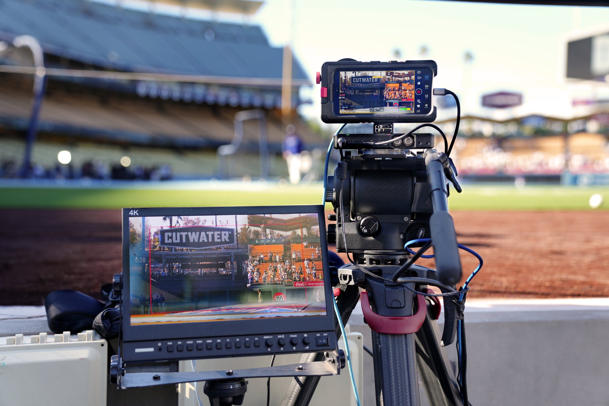 iPhone 17 Pro used to capture a live game broadcast