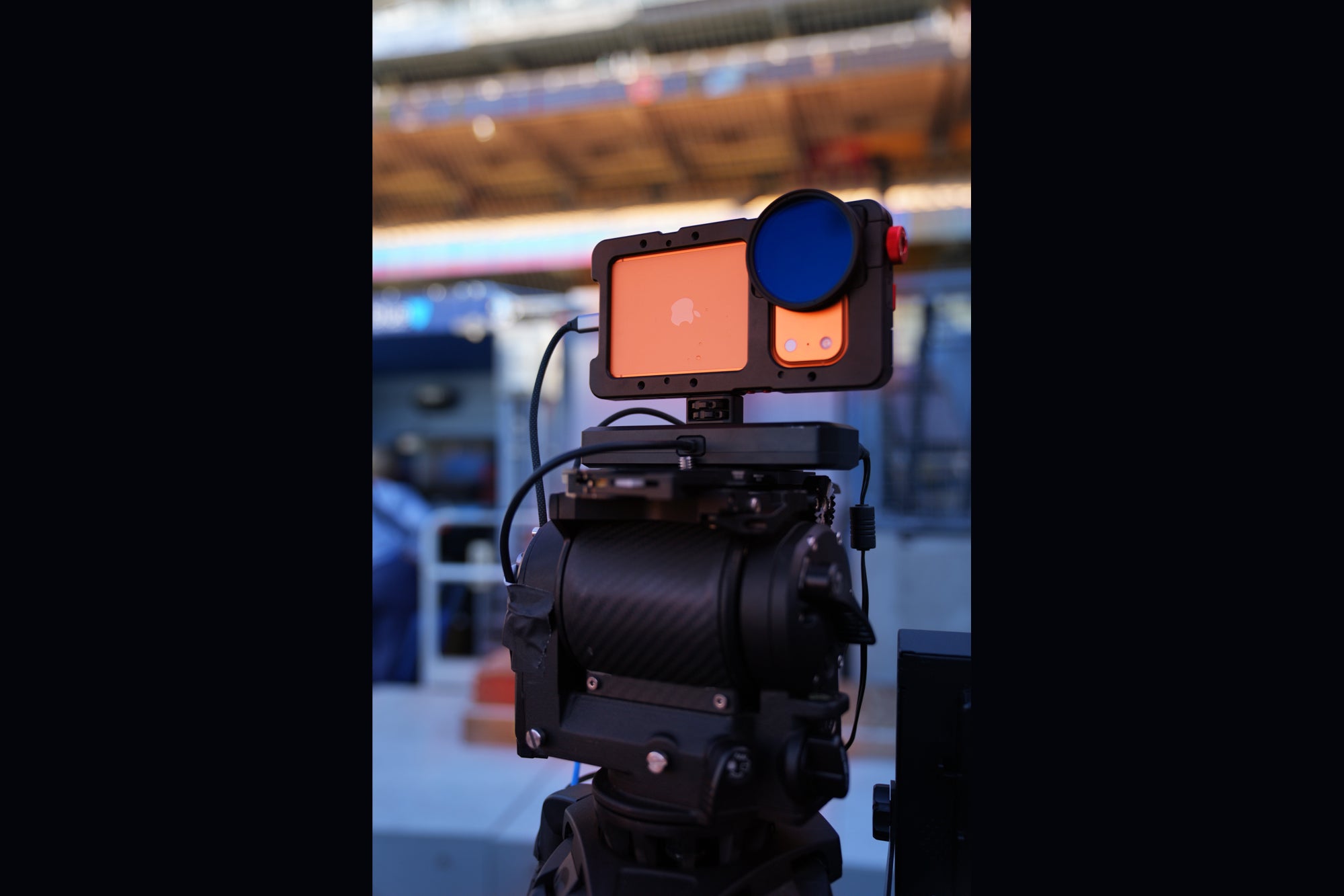 iPhone 17 Pro used to capture a live game broadcast