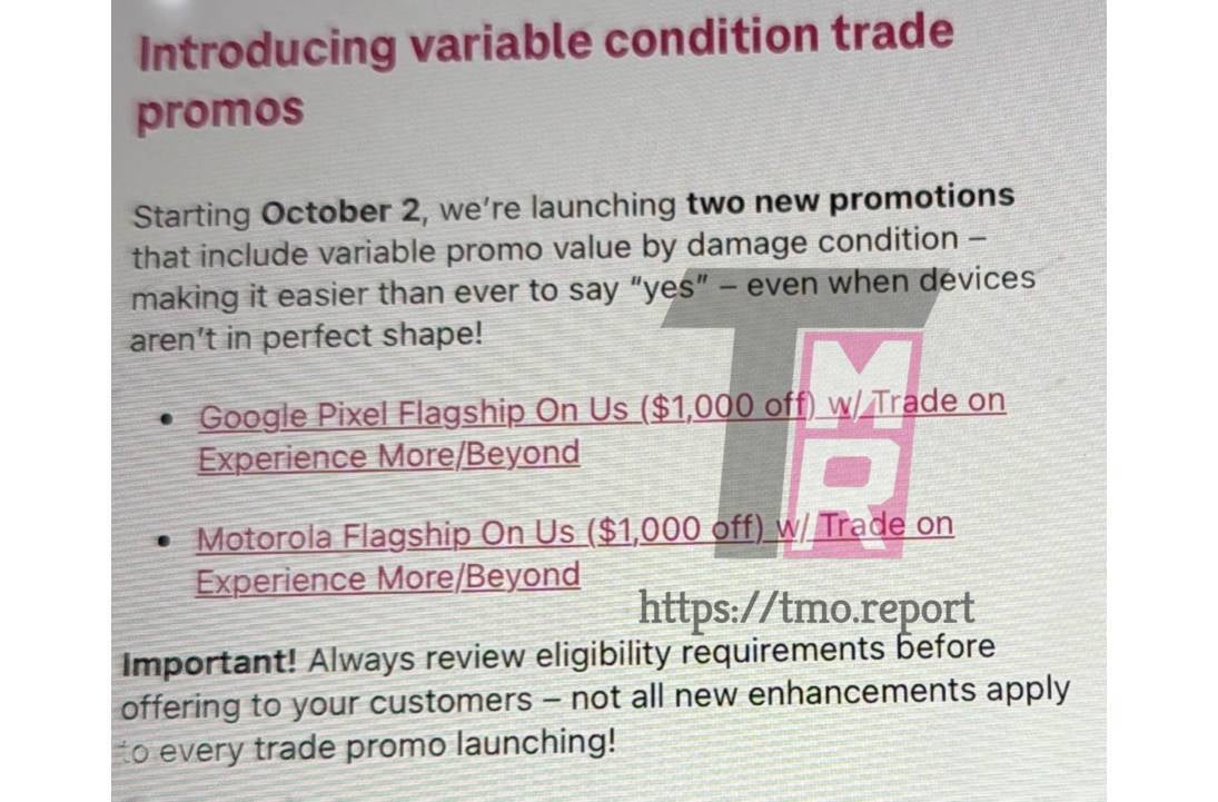 T-Mobile trade in broken damaged devices