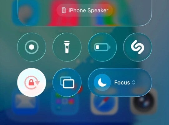 Image of iPhone with Liquid Glass from iOS 26.